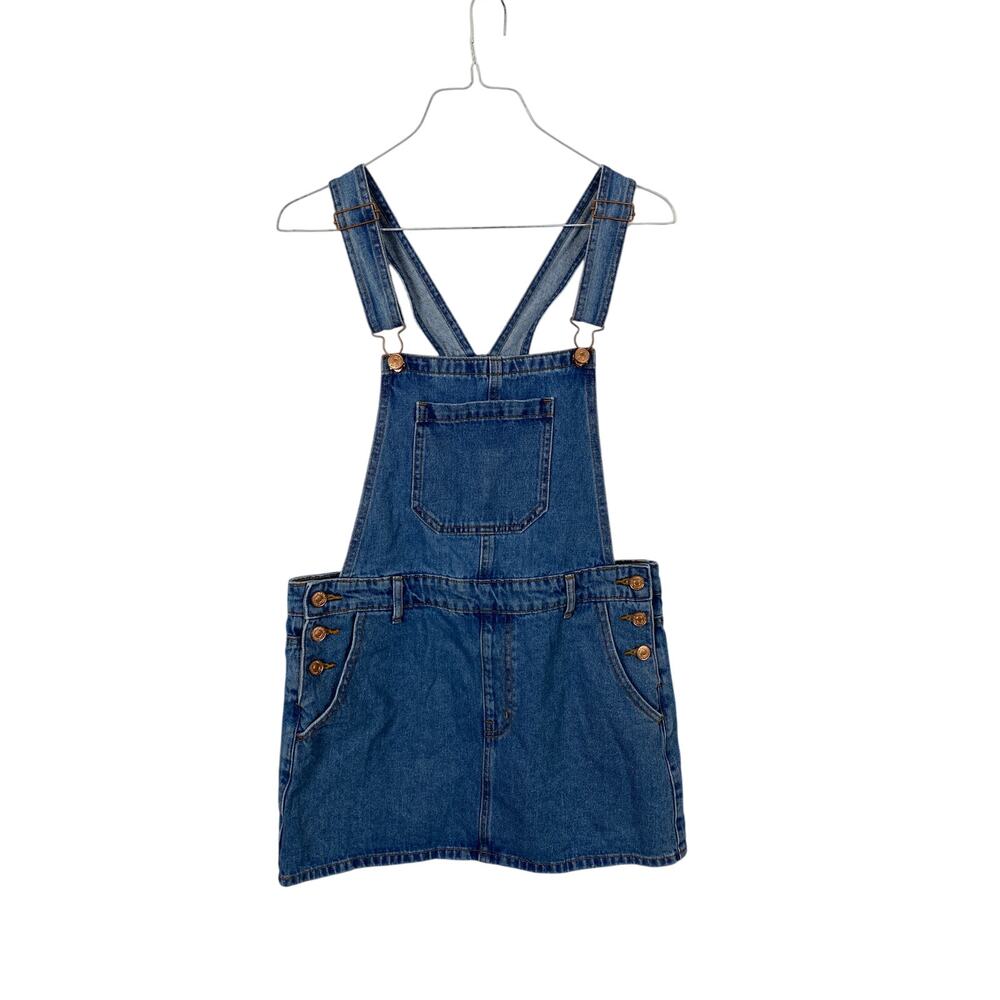 Forever 21 Women Blue Denim Skirt Overall Cotton Size M